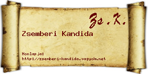 Zsemberi Kandida névjegykártya